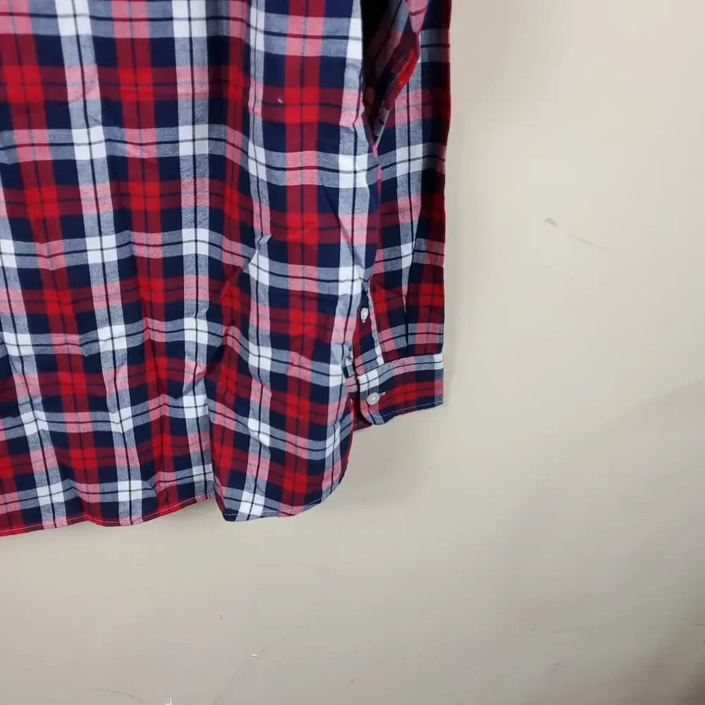 Banana Republic Plaid Standard Fit Button Up Shirt Size L